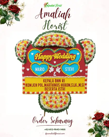 Papan Bunga Pernikahan Seuat